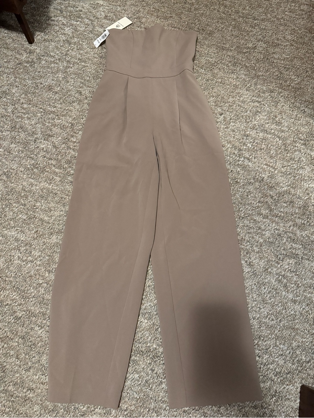 Babaton from Aritzia Taupe Strapless Jumpsuit NWT